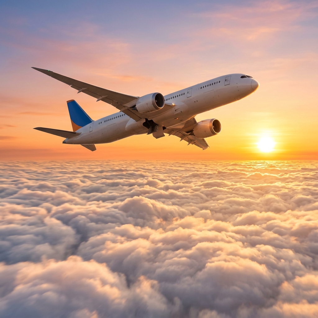 Round-trip flights included